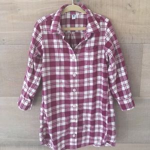 Adorable girls tunic flannel shirt size 3-4
